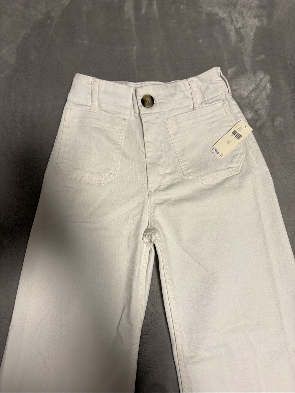 Anthropologie White Colette Cropped Jeans with Front Patch Pockets